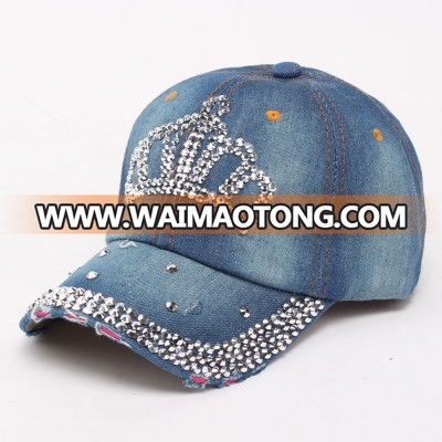 European and American fashion personality diamond crown style cowboy baseball hat